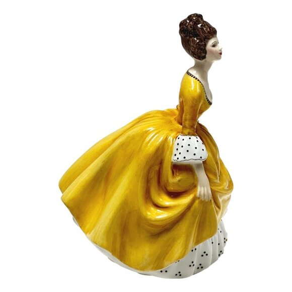 Royal Doulton Porcelain Figure Coralie 1963 Woman Yellow Dress HN2307 - Picture 4 of 8